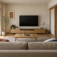 ソファから見たテレビ